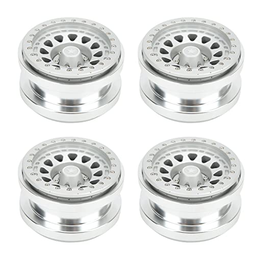 EVTSCAN 2,9 -Zoll - Hub 12 Loch Aluminiumlegierrad -Rad Nabe für Axail SCX6 1/6 RC -Auto Verbesserung der Leistung stabiles Erscheinungsbild (Silver) von EVTSCAN