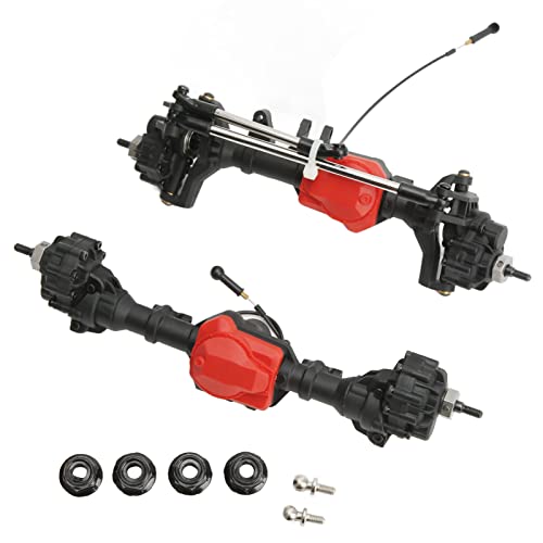 EVTSCAN 2 PCs vorderer Heck -Portalachse -Baugruppe RC -Zubehör 1/10 RC Crawler Car Schwarzer Kunststoffverhärteter Stahl für eine längere Lebensdauer von EVTSCAN