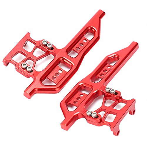 EVTSCAN 2 Stück RC Aluminium Legierung Seiten Pedal Teile verbessern Auto Echtheit für Axial SCX24 90081 C10 1/24 RC Autos (Red) von EVTSCAN
