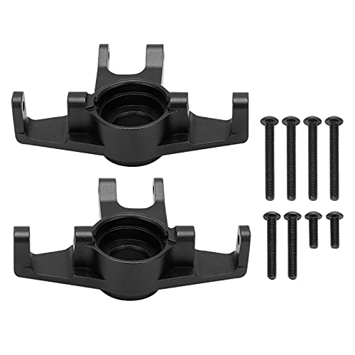 EVTSCAN 2 stücke Achse Träger Aluminium Legierung Hinten Stummel Lenkung Blöcke mit Schrauben Fernbedienung Auto 1/7 (Black) von EVTSCAN