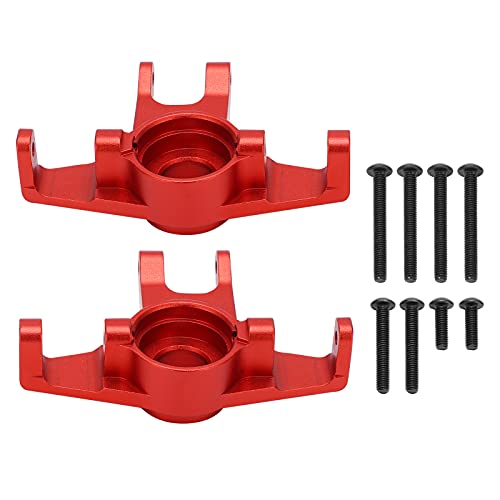 EVTSCAN 2 stücke Achse Träger Aluminium Legierung Hinten Stummel Lenkung Blöcke mit Schrauben Fernbedienung Auto 1/7 (Red) von EVTSCAN