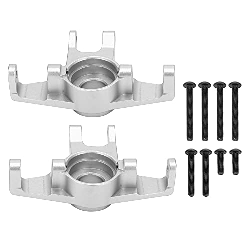 EVTSCAN 2 stücke Achse Träger Aluminium Legierung Hinten Stummel Lenkung Blöcke mit Schrauben Fernbedienung Auto 1/7 (Silver) von EVTSCAN