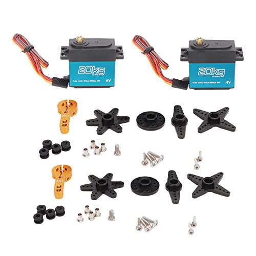 EVTSCAN 20 kg RC Metal Gear Digital Servo Hocheffizienzstabile Leistung für 1/10 1/12 RC -Autoebene Blau von EVTSCAN