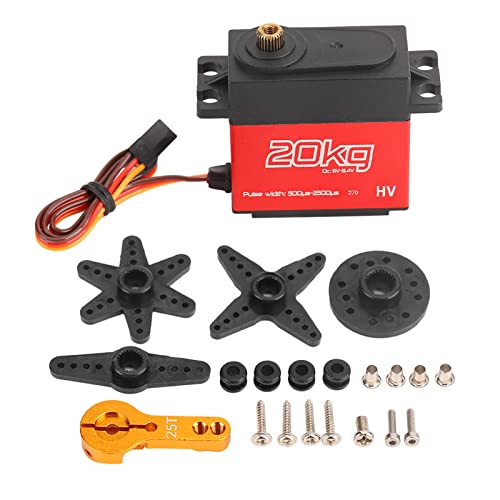 EVTSCAN 20 kg digitales Servo 270 Grad Hochtorsion Full Metal Gear RC -Servo mit 25 -m -Metallservo -Arm für RC -Auto von EVTSCAN
