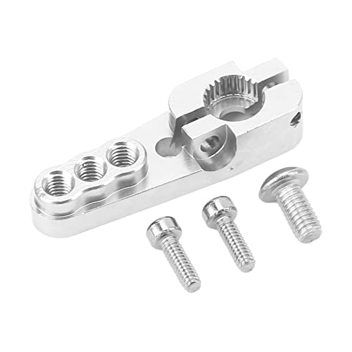 EVTSCAN 25t Servo Horn verstellbar 3 Löcher Aluminiumlegierung Servohörner Lenkarme RC -Auto -Upgrade Teile (Silver) von EVTSCAN