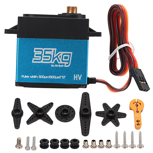 EVTSCAN 35 kg Coreless Motor Servo High Metal Gear Digital Servo wasserdicht für Fernbedienungsautos 1/8 1/10 1/12 Blau von EVTSCAN