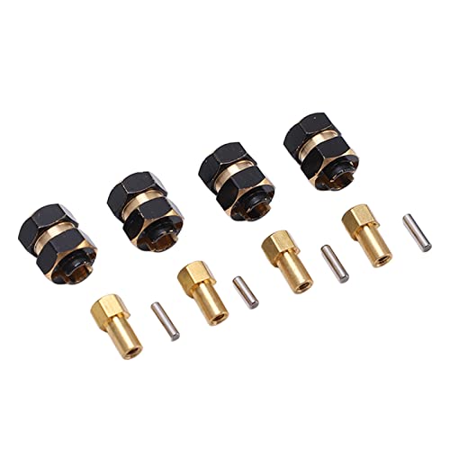 EVTSCAN 4pcs 4mm radern Messing -Rad -Hex -Adapter Axial SCX24 1/24 RC Crawler robust von EVTSCAN