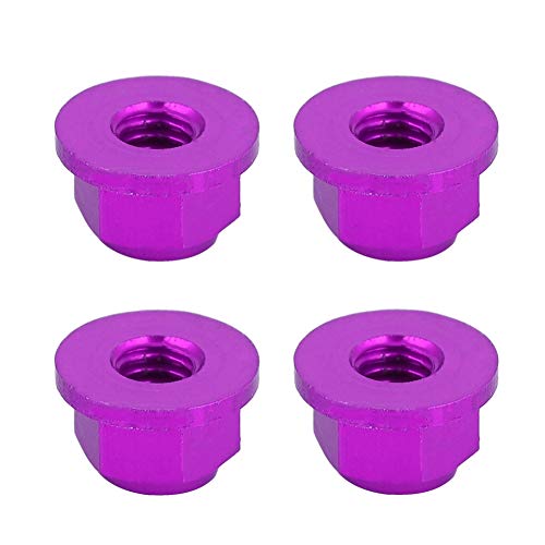 EVTSCAN 4pcs Aluminium M4 Reifenmuttern passen für Fayee 1/12 WL 1/12 12423 Off -Straße Fahrzeugwagenmutter (Purple 0119P) von EVTSCAN