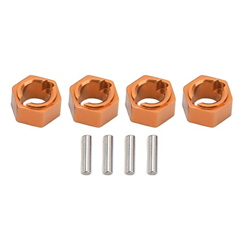 EVTSCAN 7mm Sechskantrad -Hubs Professionelle Aluminiumlegierung RC Rad Sechskantantriebsadapter für FMS FCX24 1/24 RC -Auto (Gold) von EVTSCAN