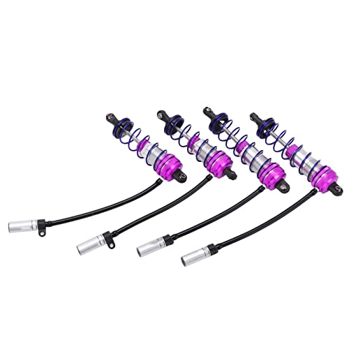 EVTSCAN 92 mm 105 mm Ölverstellbares Dämpfer -Federung 4pc, Hochfestigkeit vorderer Heck -Stoßdämpfer für 1/10 RC -Auto (Purple) von EVTSCAN