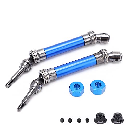 EVTSCAN Abnehmbare vordere Antriebswellenbaugruppe Stahl Aluminiumlegierung RC Auto Slash Rustler VXL 4x4 4WD 1/10 (Blue) von EVTSCAN