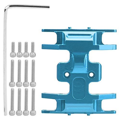 EVTSCAN Aluminium -Chassis -Montierplatte Getriebesmontage -Getriebe Axial SCX24 1/24 RC -Auto Verbessertes Durabilitätsleistung (Blue) von EVTSCAN