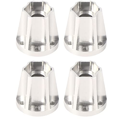 EVTSCAN Aluminium Legierung Silber Rad HEX HUB RC Auto Modell 4PCS 1,9 Zoll (23mm) von EVTSCAN
