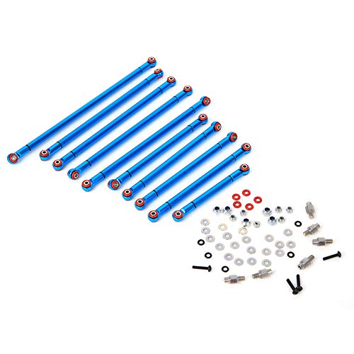 EVTSCAN Aluminium -Leichtmetall -Radstandsverbindungsstab -Upgrade -Teile RC Crawler Accessoire für RGT 136100 1/10 RC -Auto (Blue ECX224000B) von EVTSCAN
