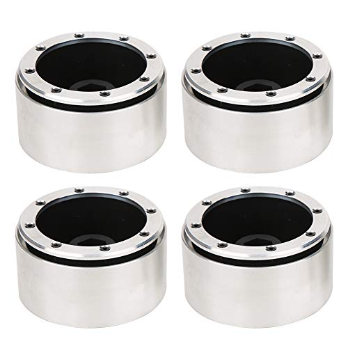 EVTSCAN Aluminiumlegierrad -Rad Hub -Upgrade -Teile Leichtes SCX10 III 4 G500 1/10 RC -Auto (Black Silver) von EVTSCAN