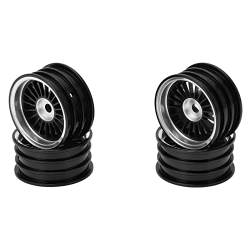 EVTSCAN Aluminiumlegierrad Rand Weckenwiderstand für axiale SCX24 1/24 RC -Auto (Black) von EVTSCAN