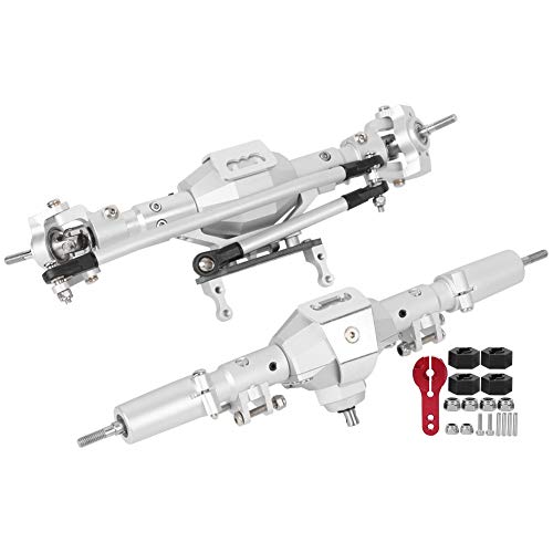 EVTSCAN Aluminiumlegierschale RC -Auto vorne hinter Achse Upgrade -Teile für axiale SCX10 II 90047 90046 Silber von EVTSCAN