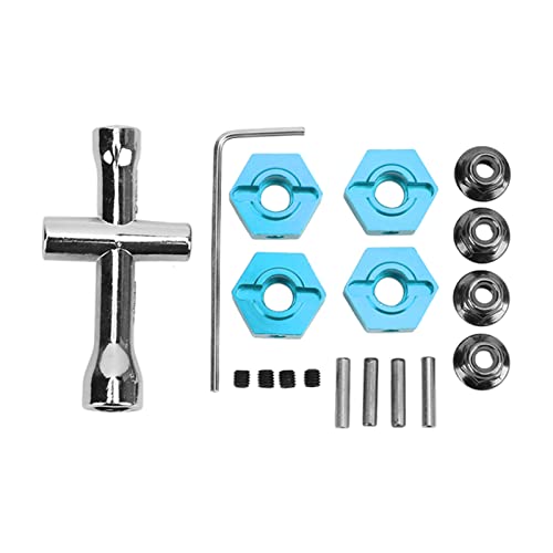 EVTSCAN Aluminiumlegierung 14mm Rad Hub -Hub -Kit und universelles Upgrade für ARRMA SENTON 1/10 RC -Auto (Blue) von EVTSCAN