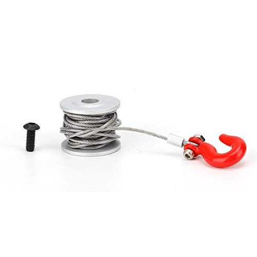 EVTSCAN Aluminiumlegierung 25T Servo Winch Roller Upgrade Accessoires Red Silver RC Crawler Teil von EVTSCAN