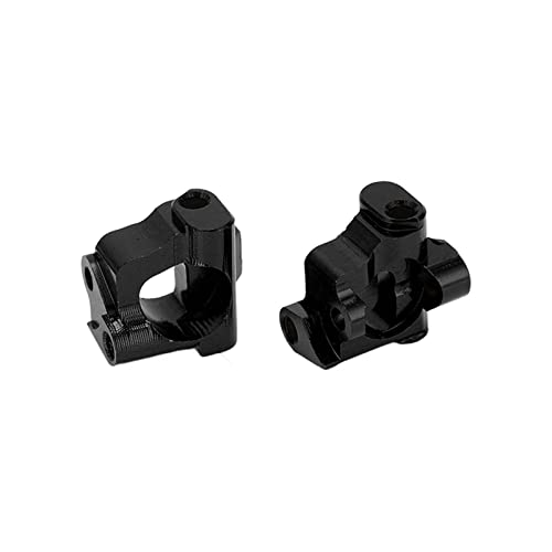 EVTSCAN Aluminiumlegierung Front C Hubs Upgrades Teile für LOSI 1/18 Mini T 2.0 2WD Lenkstabilität Leichtgewicht Fernbedienung Auto (Black) von EVTSCAN