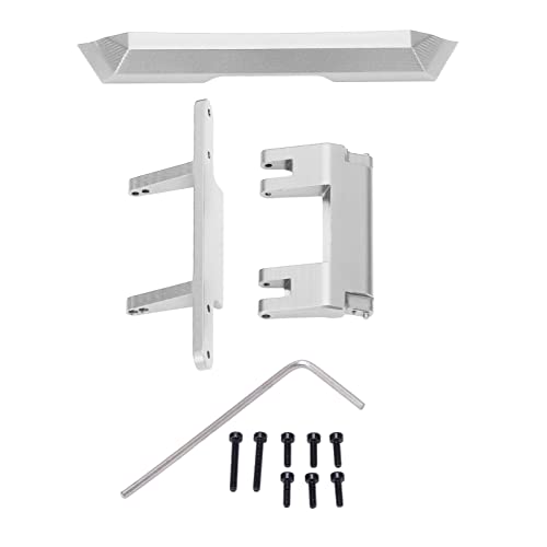EVTSCAN Aluminiumlegierung Heck -Stoßstangen -Kit -Metall -Crawler -Ersatzteile für axiales SCX24 Leicht für JT 1/24 RC Crawler (Silver) von EVTSCAN