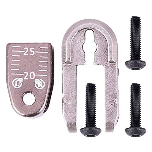 EVTSCAN Aluminiumlegierung Hochfestes Lenkarm 24T -Zähne für RC -Auto -Kompakt und 1/8 1/10 SCX10 HPI (Titanium Color (N10308T)) von EVTSCAN