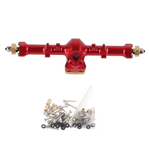 EVTSCAN Aluminiumlegierung Komplette Hinterachse Verbesserung des Aussehens für axiale SCX24 1/24 RC -Auto (Red) von EVTSCAN