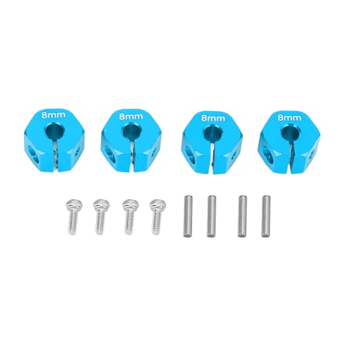 EVTSCAN Aluminiumlegierung Leichtes Hex -Rad -Hub -Adapter langlebiger 4,0 -mm -Loch SCX10 CC01 Wraith 90027 90034 (Blue) von EVTSCAN