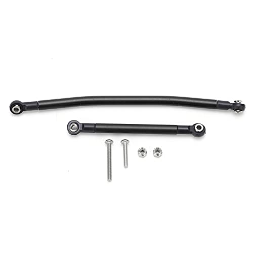 EVTSCAN Aluminiumlegierung Lenkung Linksverbindung Bong Stange Kit Metalllenker SCX10 für Axial 90046 90047 RC -Auto (Black) von EVTSCAN