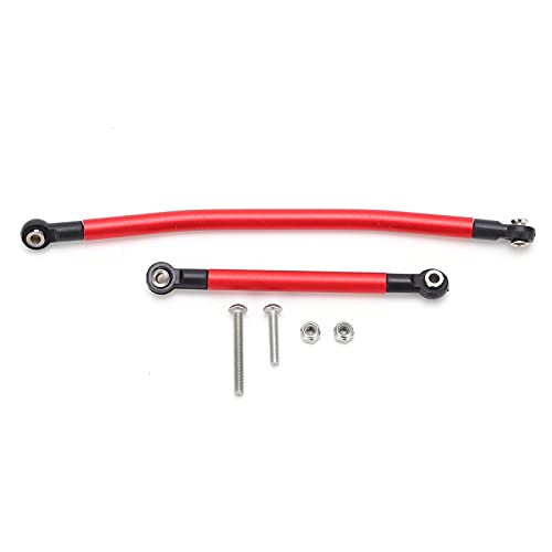 EVTSCAN Aluminiumlegierung Lenkung Linksverbindung Bong Stange Kit Metalllenker SCX10 für Axial 90046 90047 RC -Auto (Red) von EVTSCAN