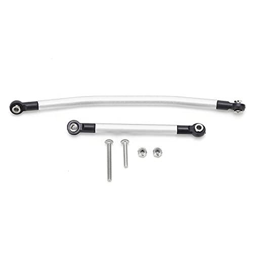 EVTSCAN Aluminiumlegierung Lenkung Linksverbindung Bong Stange Kit Metalllenker SCX10 für Axial 90046 90047 RC -Auto (Silver) von EVTSCAN