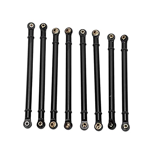 EVTSCAN Aluminiumlegierung Link -Stange -Upgrade -Teile für axiale SCX10 RC Crawler Car 8pcs Set (X006BL Black) von EVTSCAN