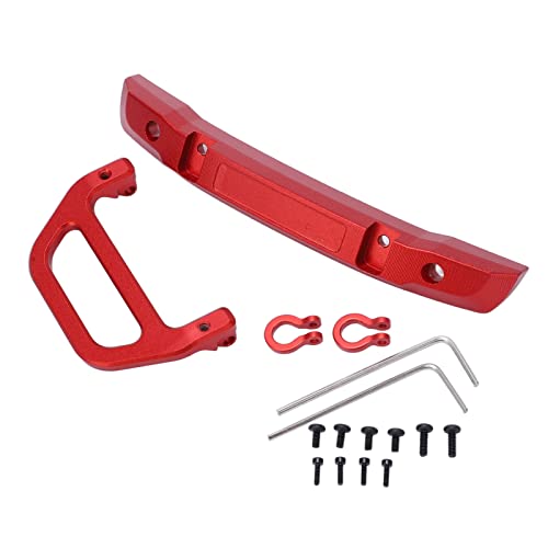 EVTSCAN Aluminiumlegierung Metall -Stoßfänger U Form Haken RC -Autos vorderen Stoßfänger SCX24 Starker kompaktes leichtes Leicht für axiale 1/24 RC -Autoersatzzubehör (Red) von EVTSCAN