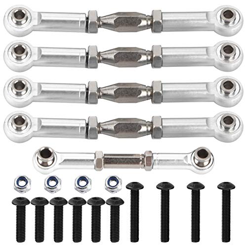 EVTSCAN Aluminiumlegierung Spurstange Set Qualitätsstabilität für Redcat -Spielzeugzubehör geeignet (Silver) von EVTSCAN