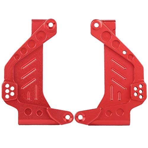 EVTSCAN Aluminiumlegierung Stoßfängerhalter vorne Suspensionsklasse RC -Autozubehör schwarzes rotes Silber für axiale SCX10 III AX103007 RC -Auto (Red) von EVTSCAN