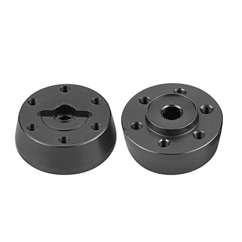 EVTSCAN Aluminiumlegierung Vorderrad Hex -Hub -Adapter hell hell für Axial Rock Racer 90026 RC -Auto (AX31010BL Black) von EVTSCAN