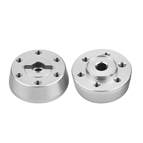 EVTSCAN Aluminiumlegierung Vorderrad Hex -Hub -Adapter hell hell für Axial Rock Racer 90026 RC -Auto (AX31010S Silver) von EVTSCAN