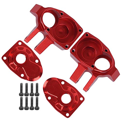 EVTSCAN Aluminiumlegierung vordere Achsenlenkbecher Häuserhäuser Hülle hochwertige Stoßdämpfung Korrosionswiderstandsleistung Geeignetes axiales Capra scx10 III RC-Auto (Red) von EVTSCAN