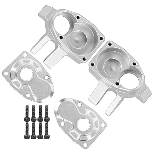 EVTSCAN Aluminiumlegierung vordere Achsenlenkbecher Häuserhäuser Hülle hochwertige Stoßdämpfung Korrosionswiderstandsleistung Geeignetes axiales Capra scx10 III RC-Auto (Silver) von EVTSCAN