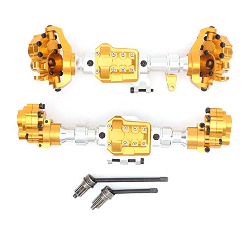 EVTSCAN Aluminiumlegierung vordere Heck -Portalachse für 4 Leichtes Design RC Accessoire (Gold) von EVTSCAN
