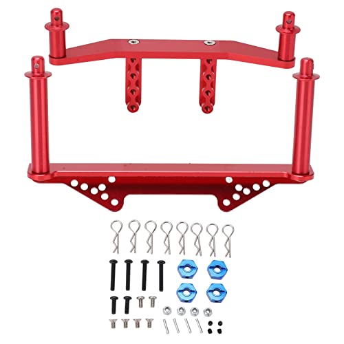 EVTSCAN Aluminiumlegierung vorderen Heckbörsenmontage Körperpfosten Schrägstrich 2WD 1/10 RC -Auto -Upgrade -Teile (Red) von EVTSCAN