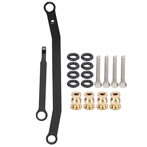 EVTSCAN Aluminiumlegierunglenkerbindungsbindungsstange Hochwertige Rostwiderstand Ausgezeichnete Leistung 1/24 Axial SCX24 90081 RC Crawler Car Teile (Black) von EVTSCAN