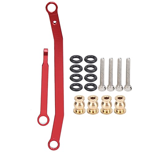 EVTSCAN Aluminiumlegierunglenkerbindungsbindungsstange Hochwertige Rostwiderstand Ausgezeichnete Leistung 1/24 Axial SCX24 90081 RC Crawler Car Teile (Red) von EVTSCAN