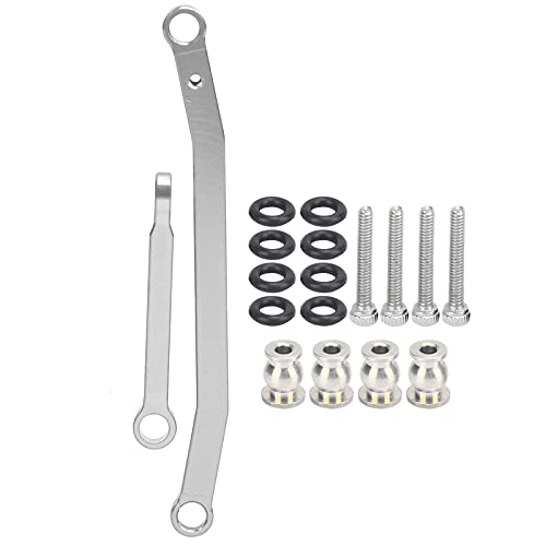 EVTSCAN Aluminiumlegierunglenkerbindungsbindungsstange Hochwertige Rostwiderstand Ausgezeichnete Leistung 1/24 Axial SCX24 90081 RC Crawler Car Teile (Silver) von EVTSCAN