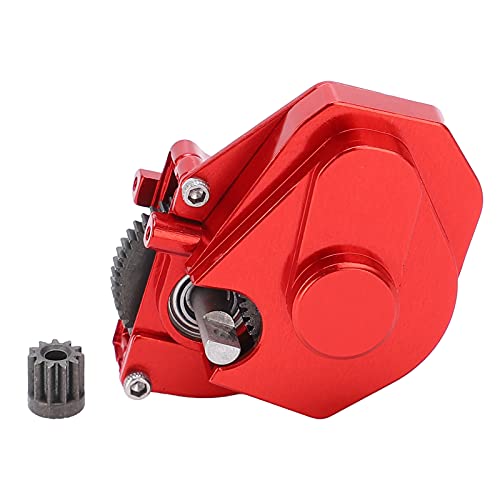 EVTSCAN Aluminiumlegierungsgetriebe Starke Verschleiß-resistente Upgrade-Teile für axiale SCX24 90081 1/24 Simulationsmodell RC Car (Red) von EVTSCAN