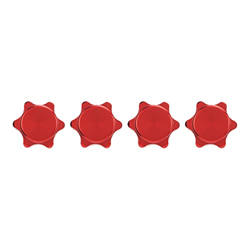 EVTSCAN Aluminiumstaubfeste Muttern Decken Sie robuste Hochleistungs -RC -Autorad -Rand Nüsse ab (Red) von EVTSCAN