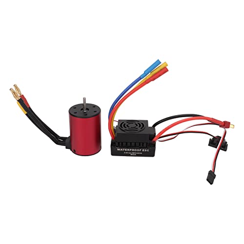 EVTSCAN Bürstenloser Motor ESC Combo Effiziente wasserdichte niedrige Spannung für 1/10 RC -Auto von EVTSCAN