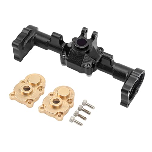 EVTSCAN CNC -Hinterachse für FMS für FCX24 1/24 RC -Automobilhöhung erweitert die Hinterachehäuser mit Messing -Zahnradabdeckungsschraube (Black) von EVTSCAN