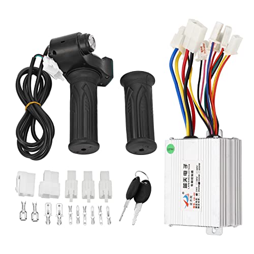 EVTSCAN Elektrofahrrad gebürstete Motor -Controller -Kit mit digitalem Stromanzeige Twess Throttengriff 24 V 500W empfindliche Geschwindigkeitsregelung für die Aluminiumlegierung des von EVTSCAN