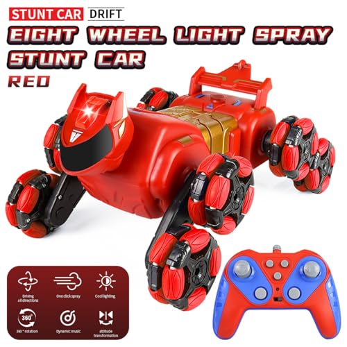 EVTSCAN Fernbedienungsauto, 2,4 g Gesten Erfassungsspray Stunt Fahrzeug Elektrisches Spielzeug mit LED Light Music 3 Batterien, Geburtstagsgeschenke für Jungen und Mädchen, Blau (3 Batterie) von EVTSCAN